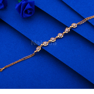750 Rose Gold CZ Hallmark Women's  Bracelet RLB89