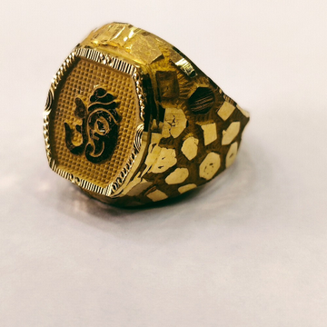 Om Gold Ring Gent's HKG-5214 by Harekrishna Gold