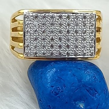 916 gold cz gents ring by Ranka Jewellers