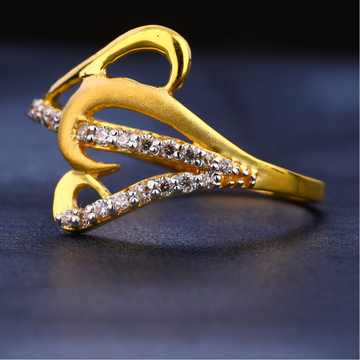 916 Gold CZ Hallmark Fancy  Women's Ring LR307