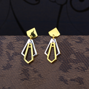 Ladies 22K Gold Stylish Plain Earring -LPE69