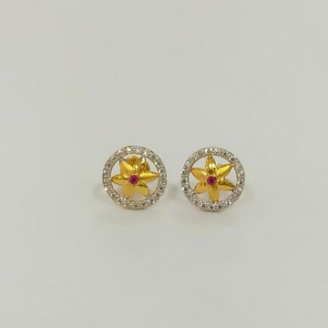 Gold Flower earrings by S B ZAWERI