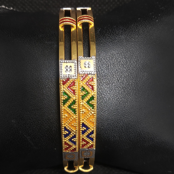 multiple colours Gold kadli by S.P. Jewellers