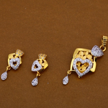 22 carat gold ladies pendants set RH-PS746