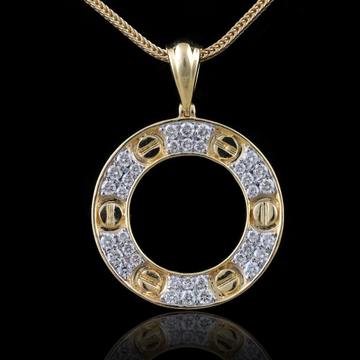 18kt cartier designer diamond pendant  by 