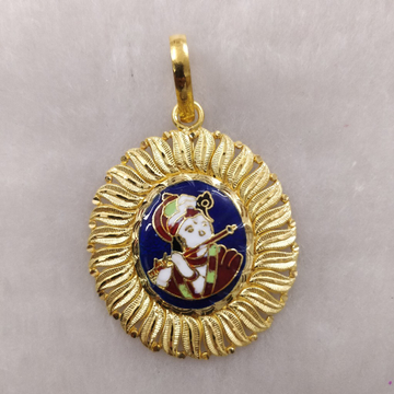 916 Gold Fancy Gent's Krishna Pendants
