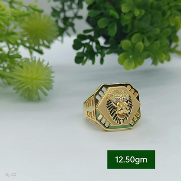 22K Gold Square Shape Gents Ring by 