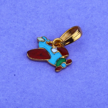 916 Gold Airplane Design Pendant KP08