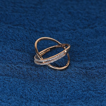 18k Gold Cz Delicate Design ring by 
