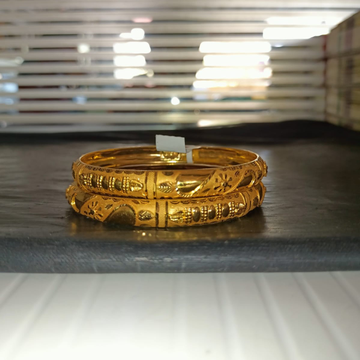 22K Gold Designer Bangles For Wedding by 