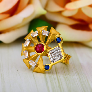 916 Gold Hallmark Classic Ladies Ring LLR398