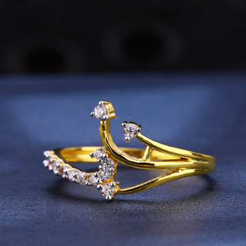 22kt gold ladies delicate cz diamond  ring lr609