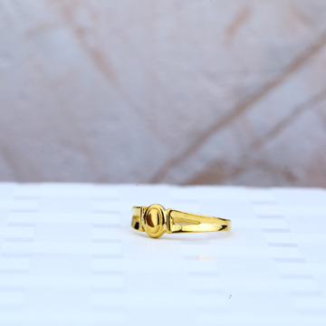 Plain Gold Cz Kids Ring-KR60