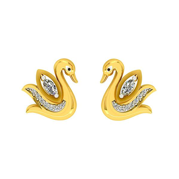 Gold Yellow Modern Design Earrings