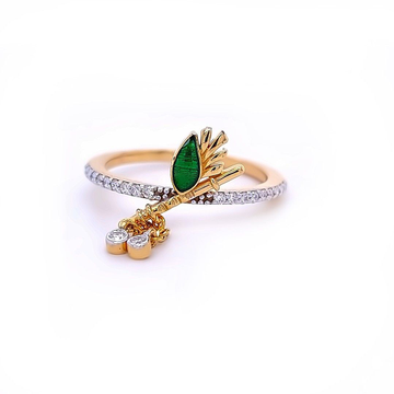 Lord krishna motif diamond ring