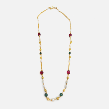 916 Gold Antique Colorstone Mala RHJ-4532