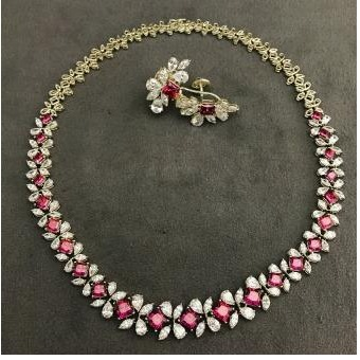 18k White Gold Plated Necklace Earrings Bracelet Set made w Swarovski  Crystal | eBay