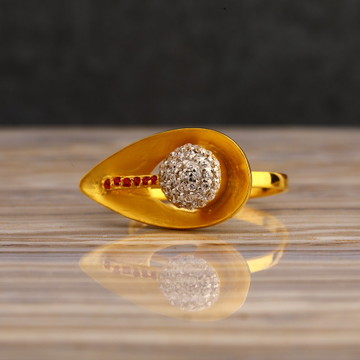 916 Gold Cz  Women's Classic Hallmark  Long Ring L...