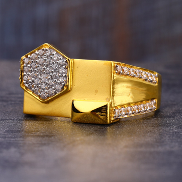 22CT CZ Designer Gold Men's Ring MR714