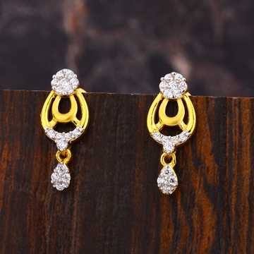 22KT Gold CZ Diamond Exclusive Ladies Earring LFE5...