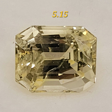 5.15ct square shape yellow sapphire KBG-YS03 by 