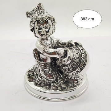 Pure Silver Ladoo Gopal Idol In Antique Finish PO-... by 