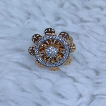 18KT/750 Rose Gold Classic Engagement Ring For Wom...