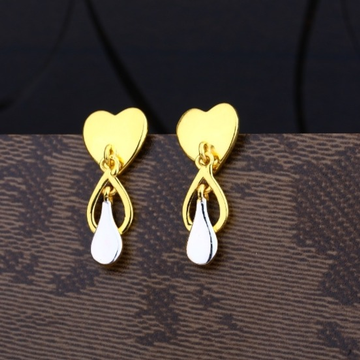 22 carat gold delicate plain ladies earrings RH-LE...
