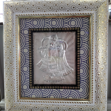 Silver radha krishna frame by 