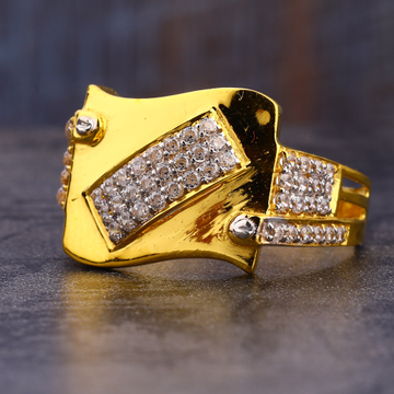 916 gold cz men's  designer ring mr772