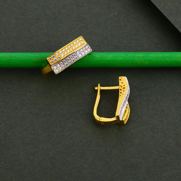 18CT Gold Women's Stylish  CZ  Bali  LFB100