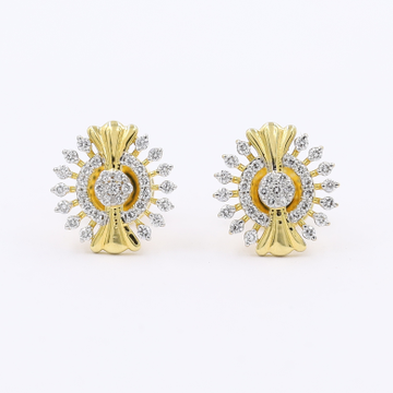 Cluster Look Traditional 18kt Diamond Stud Earring...