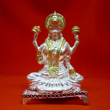 Silver shree laxmiji gold plated lining murti(stat... by 