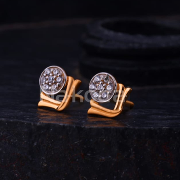 750 Rose Gold Hallmark Designer Ladies Earrings RE...