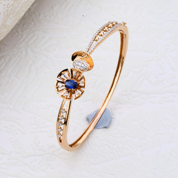 18CT Rose Gold CZ Women's  Kada RLKB110