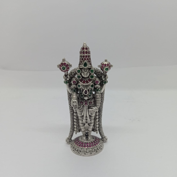 Pure silver idol of tirupati balaji in 3d, stone s... by 