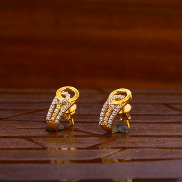 22KT Gold CZ Hallmark Designer Ladies Tops Earring...