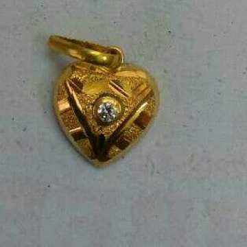 916 Attractive Heart Gold Pendant by Vipul R Soni