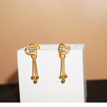 Gold heart Fancy earrings