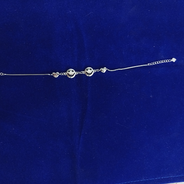 92.5 silver bracelet smile face Lucky by Ghunghru Jewellers