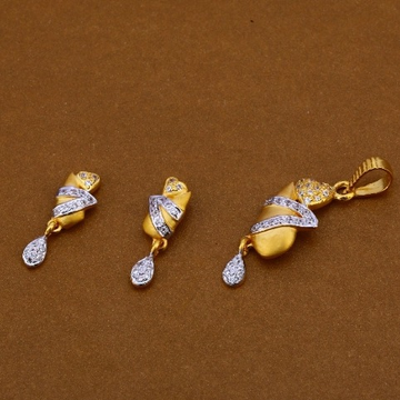 22 carat gold stylish hallmark pendants set RH-PS7...