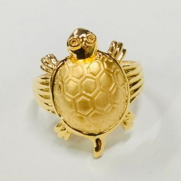 22ct gold tortoise plain ladies ring by 