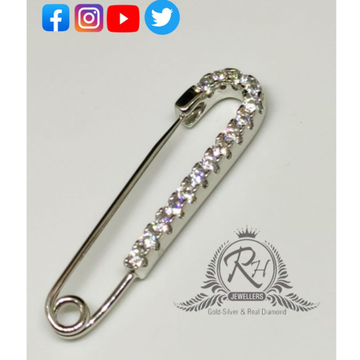 silver safety brooch pin finding RH-BP306