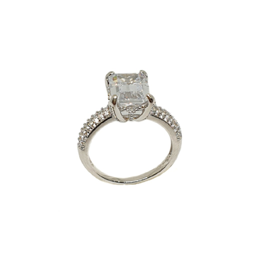 925 Sterling Silver Solitaire CZ Diamond Ring MGA...