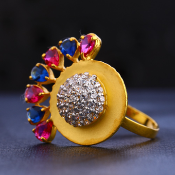 916 Gold Hallmark Designer Women's Ring LR646