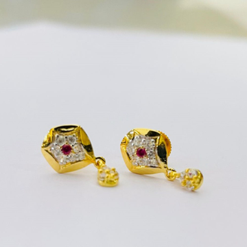 Yellow Gold Modern Daily Wear Earrings by 