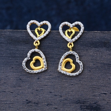 22 carat gold antique ladies earrings RH-LE869
