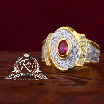 22 carat gold single red dimond rh-gr832