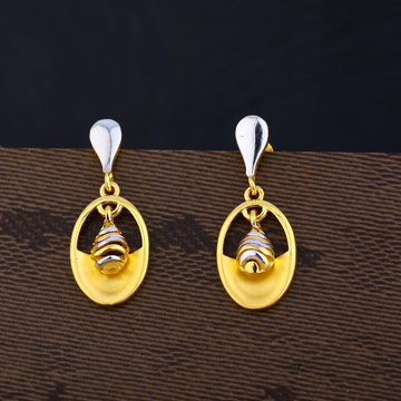 Ladies 22K Gold Fancy Designer Plain Earring -LPE1...