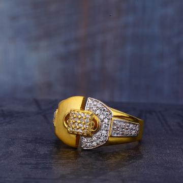 22KT Gold Cz Designer Gent's Ring MR675